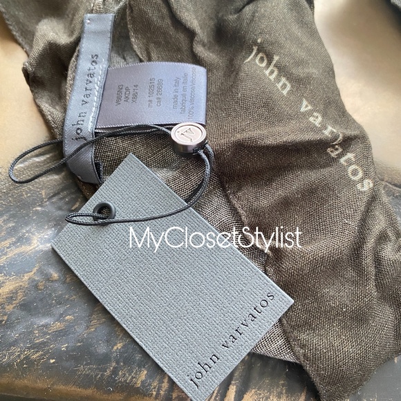 JOHN VARVATOS Flag Scarf Authentic Large Italy NWT - Picture 3 of 6